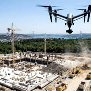 Drone ile şantiye çekimi
